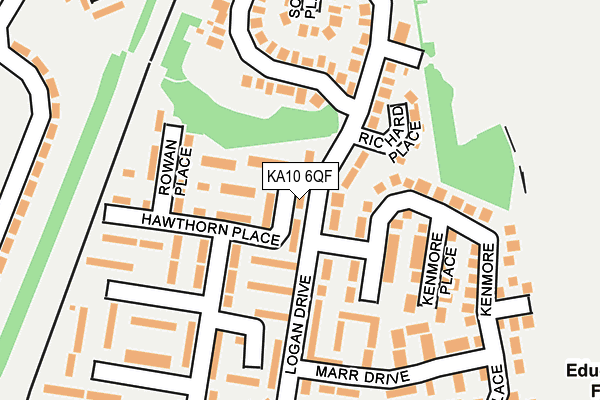 KA10 6QF map - OS OpenMap – Local (Ordnance Survey) KA10 6QF map - OS OpenMap – Local (Ordnance Survey)