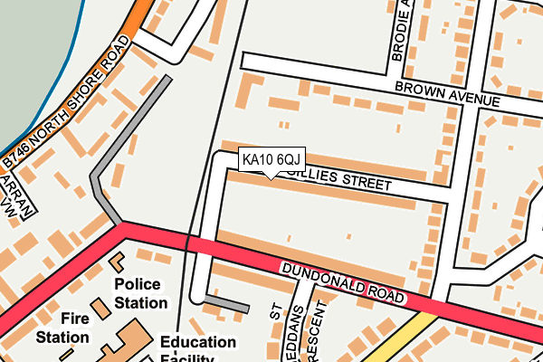KA10 6QJ map - OS OpenMap – Local (Ordnance Survey)
