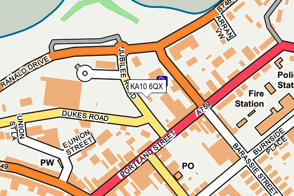 KA10 6QX map - OS OpenMap – Local (Ordnance Survey) KA10 6QX map - OS OpenMap – Local (Ordnance Survey)