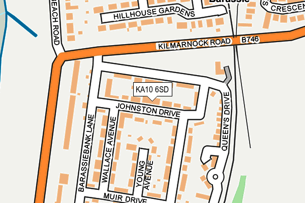 KA10 6SD map - OS OpenMap – Local (Ordnance Survey)