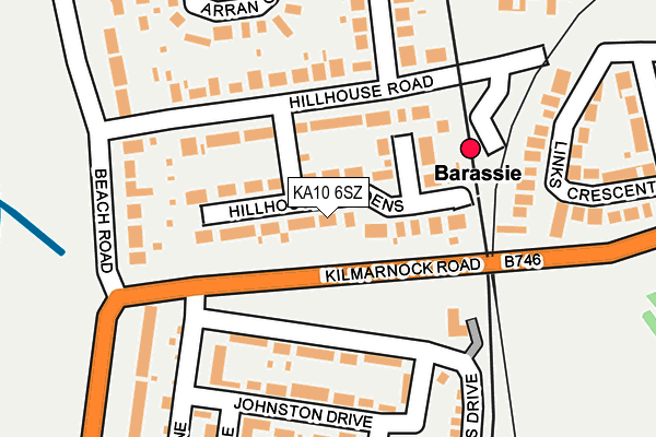 KA10 6SZ map - OS OpenMap – Local (Ordnance Survey) KA10 6SZ map - OS OpenMap – Local (Ordnance Survey)