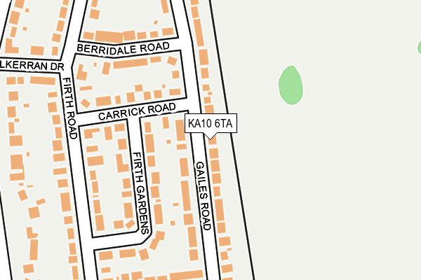 KA10 6TA map - OS OpenMap – Local (Ordnance Survey) KA10 6TA map - OS OpenMap – Local (Ordnance Survey)