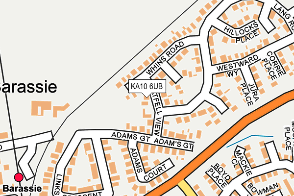 KA10 6UB map - OS OpenMap – Local (Ordnance Survey) KA10 6UB map - OS OpenMap – Local (Ordnance Survey)