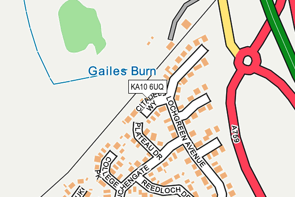KA10 6UQ map - OS OpenMap – Local (Ordnance Survey)