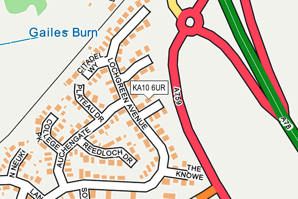 KA10 6UR map - OS OpenMap – Local (Ordnance Survey) KA10 6UR map - OS OpenMap – Local (Ordnance Survey)