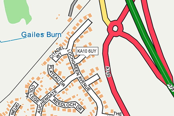 KA10 6UY map - OS OpenMap – Local (Ordnance Survey)