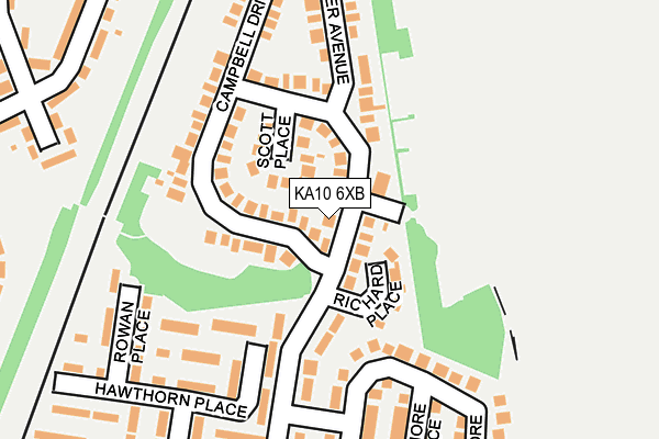 KA10 6XB map - OS OpenMap – Local (Ordnance Survey) KA10 6XB map - OS OpenMap – Local (Ordnance Survey)