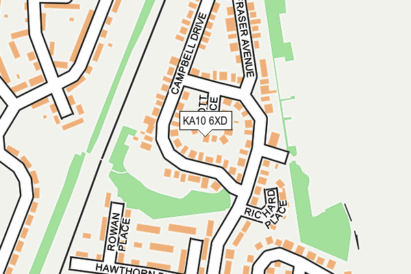 KA10 6XD map - OS OpenMap – Local (Ordnance Survey) KA10 6XD map - OS OpenMap – Local (Ordnance Survey)