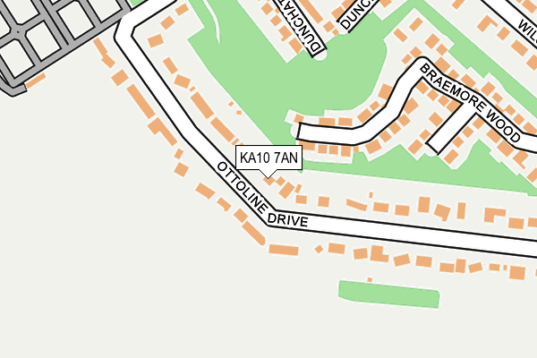 KA10 7AN map - OS OpenMap – Local (Ordnance Survey) KA10 7AN map - OS OpenMap – Local (Ordnance Survey)
