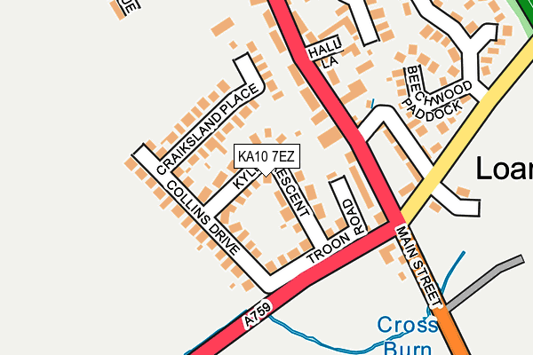 KA10 7EZ map - OS OpenMap – Local (Ordnance Survey)