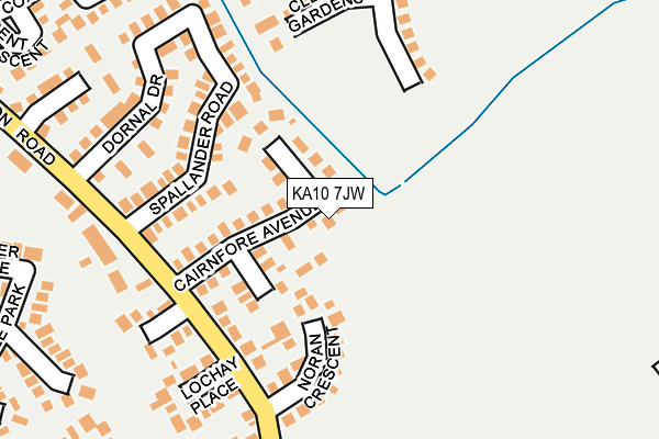 KA10 7JW map - OS OpenMap – Local (Ordnance Survey) KA10 7JW map - OS OpenMap – Local (Ordnance Survey)
