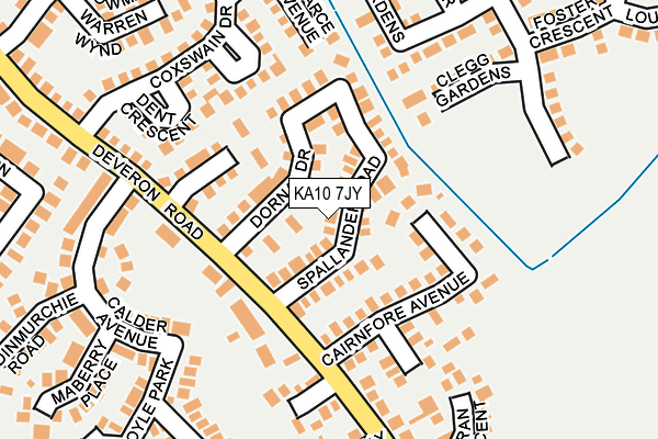 KA10 7JY map - OS OpenMap – Local (Ordnance Survey) KA10 7JY map - OS OpenMap – Local (Ordnance Survey)
