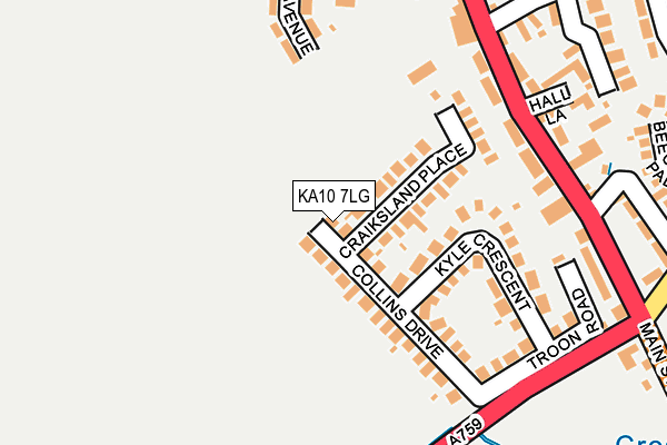 KA10 7LG map - OS OpenMap – Local (Ordnance Survey) KA10 7LG map - OS OpenMap – Local (Ordnance Survey)