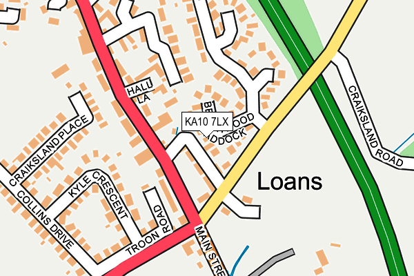 KA10 7LX map - OS OpenMap – Local (Ordnance Survey)