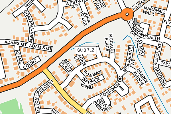 KA10 7LZ map - OS OpenMap – Local (Ordnance Survey) KA10 7LZ map - OS OpenMap – Local (Ordnance Survey)