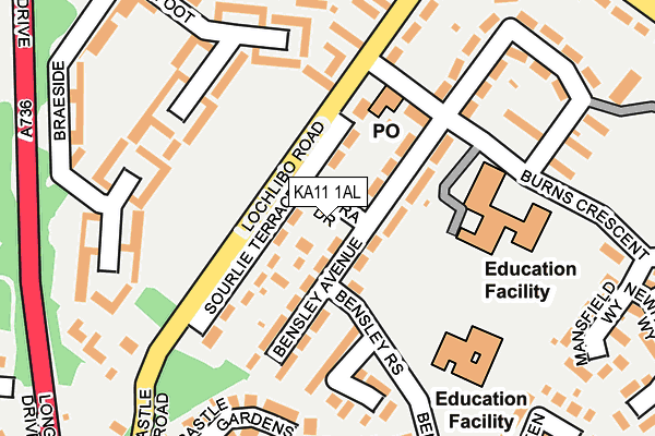 KA11 1AL map - OS OpenMap – Local (Ordnance Survey) KA11 1AL map - OS OpenMap – Local (Ordnance Survey)