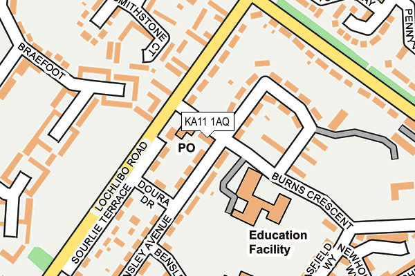 KA11 1AQ map - OS OpenMap – Local (Ordnance Survey) KA11 1AQ map - OS OpenMap – Local (Ordnance Survey)