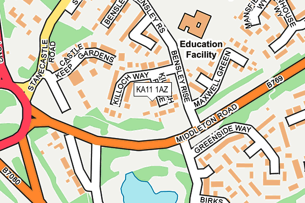 KA11 1AZ map - OS OpenMap – Local (Ordnance Survey) KA11 1AZ map - OS OpenMap – Local (Ordnance Survey)