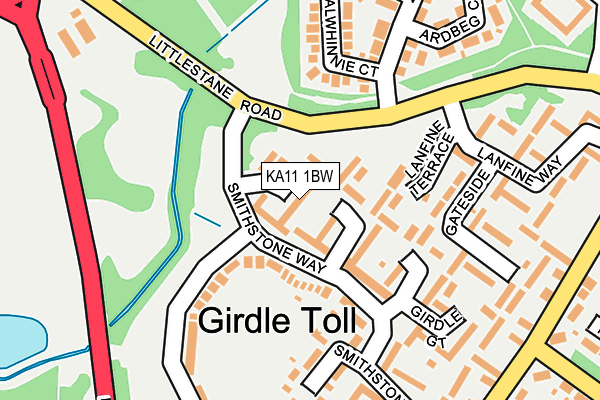 KA11 1BW map - OS OpenMap – Local (Ordnance Survey) KA11 1BW map - OS OpenMap – Local (Ordnance Survey)