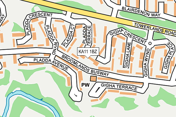 KA11 1BZ map - OS OpenMap – Local (Ordnance Survey) KA11 1BZ map - OS OpenMap – Local (Ordnance Survey)