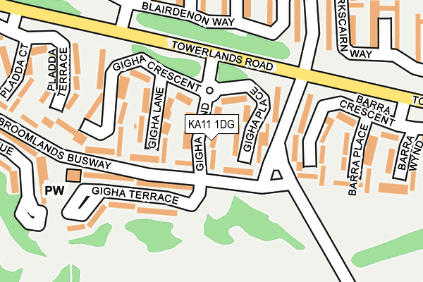 KA11 1DG map - OS OpenMap – Local (Ordnance Survey) KA11 1DG map - OS OpenMap – Local (Ordnance Survey)