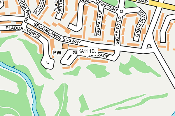 KA11 1DJ map - OS OpenMap – Local (Ordnance Survey) KA11 1DJ map - OS OpenMap – Local (Ordnance Survey)