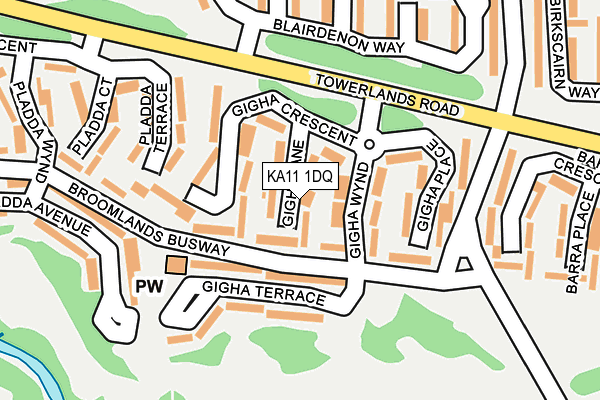KA11 1DQ map - OS OpenMap – Local (Ordnance Survey) KA11 1DQ map - OS OpenMap – Local (Ordnance Survey)