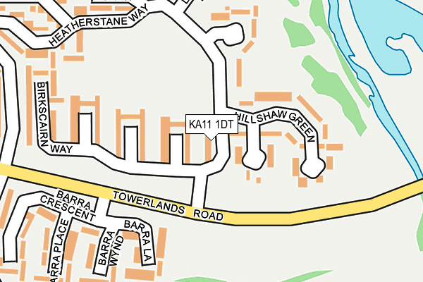 KA11 1DT map - OS OpenMap – Local (Ordnance Survey) KA11 1DT map - OS OpenMap – Local (Ordnance Survey)