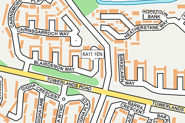 KA11 1EN map - OS OpenMap – Local (Ordnance Survey) KA11 1EN map - OS OpenMap – Local (Ordnance Survey)