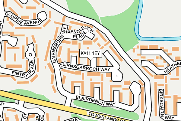 KA11 1EY map - OS OpenMap – Local (Ordnance Survey) KA11 1EY map - OS OpenMap – Local (Ordnance Survey)