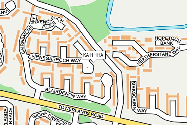 KA11 1HA map - OS OpenMap – Local (Ordnance Survey) KA11 1HA map - OS OpenMap – Local (Ordnance Survey)