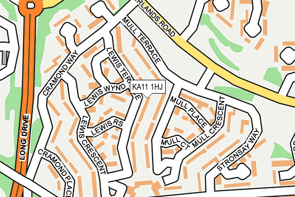 KA11 1HJ map - OS OpenMap – Local (Ordnance Survey) KA11 1HJ map - OS OpenMap – Local (Ordnance Survey)