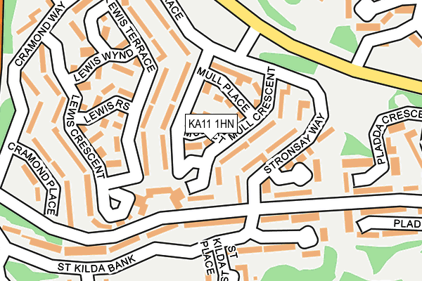 KA11 1HN map - OS OpenMap – Local (Ordnance Survey) KA11 1HN map - OS OpenMap – Local (Ordnance Survey)