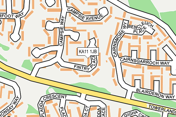 KA11 1JB map - OS OpenMap – Local (Ordnance Survey) KA11 1JB map - OS OpenMap – Local (Ordnance Survey)