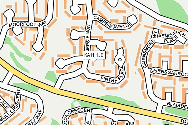 KA11 1JE map - OS OpenMap – Local (Ordnance Survey) KA11 1JE map - OS OpenMap – Local (Ordnance Survey)