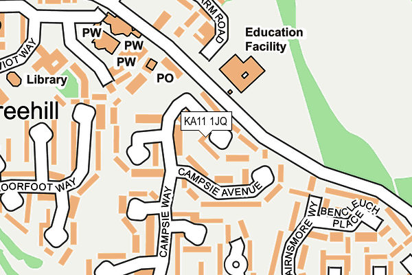 KA11 1JQ map - OS OpenMap – Local (Ordnance Survey) KA11 1JQ map - OS OpenMap – Local (Ordnance Survey)