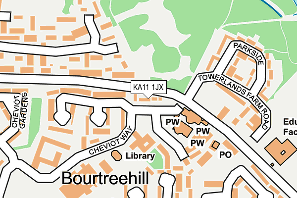 KA11 1JX map - OS OpenMap – Local (Ordnance Survey) KA11 1JX map - OS OpenMap – Local (Ordnance Survey)