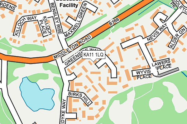 KA11 1LQ map - OS OpenMap – Local (Ordnance Survey) KA11 1LQ map - OS OpenMap – Local (Ordnance Survey)