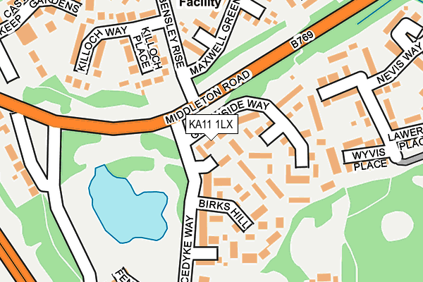 KA11 1LX map - OS OpenMap – Local (Ordnance Survey) KA11 1LX map - OS OpenMap – Local (Ordnance Survey)