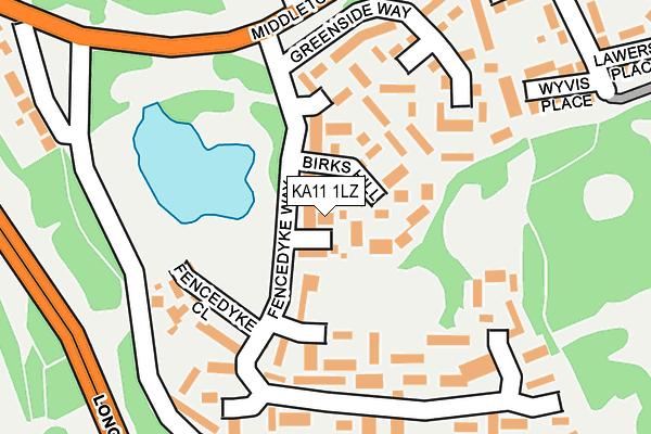 KA11 1LZ map - OS OpenMap – Local (Ordnance Survey) KA11 1LZ map - OS OpenMap – Local (Ordnance Survey)
