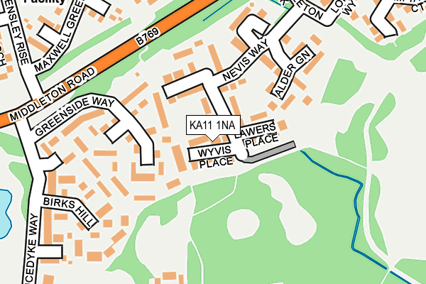 KA11 1NA map - OS OpenMap – Local (Ordnance Survey) KA11 1NA map - OS OpenMap – Local (Ordnance Survey)