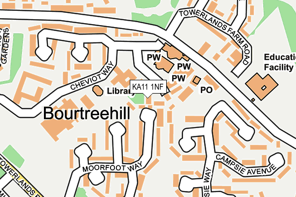 KA11 1NF map - OS OpenMap – Local (Ordnance Survey) KA11 1NF map - OS OpenMap – Local (Ordnance Survey)