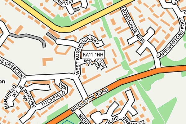 KA11 1NH map - OS OpenMap – Local (Ordnance Survey) KA11 1NH map - OS OpenMap – Local (Ordnance Survey)