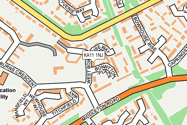 KA11 1NJ map - OS OpenMap – Local (Ordnance Survey) KA11 1NJ map - OS OpenMap – Local (Ordnance Survey)