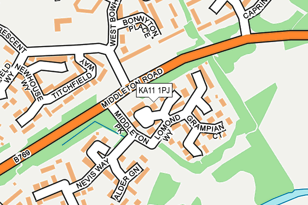KA11 1PJ map - OS OpenMap – Local (Ordnance Survey) KA11 1PJ map - OS OpenMap – Local (Ordnance Survey)