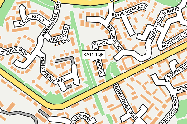 KA11 1QF map - OS OpenMap – Local (Ordnance Survey) KA11 1QF map - OS OpenMap – Local (Ordnance Survey)