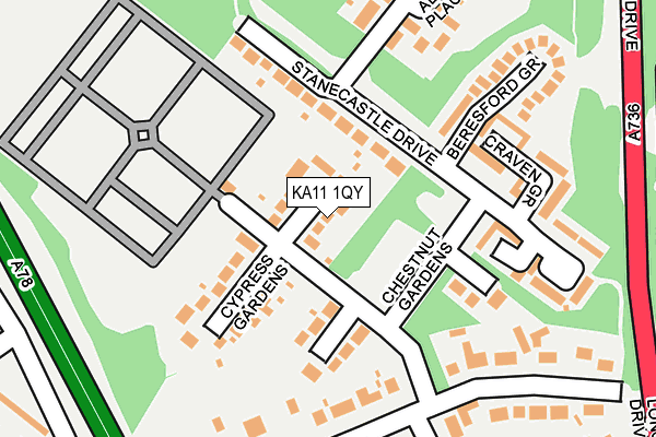 KA11 1QY map - OS OpenMap – Local (Ordnance Survey) KA11 1QY map - OS OpenMap – Local (Ordnance Survey)