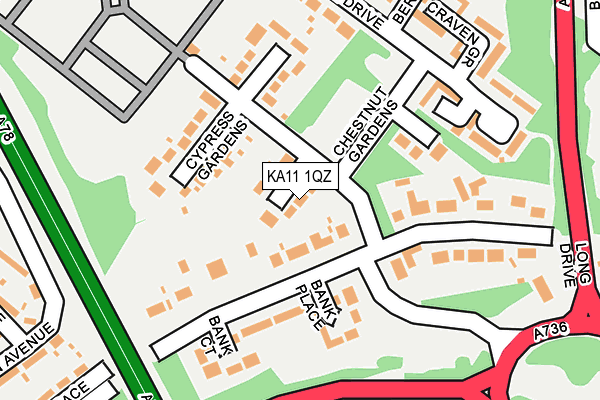 KA11 1QZ map - OS OpenMap – Local (Ordnance Survey) KA11 1QZ map - OS OpenMap – Local (Ordnance Survey)