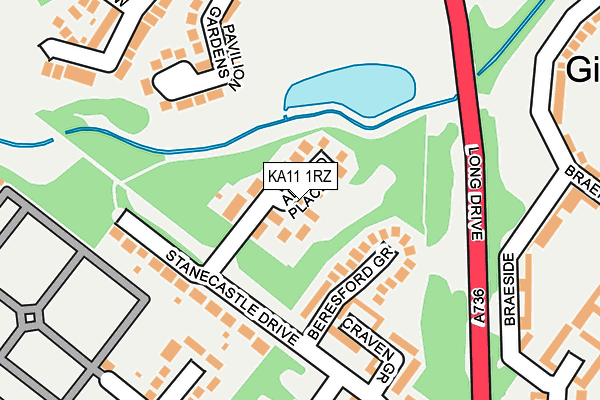 KA11 1RZ map - OS OpenMap – Local (Ordnance Survey) KA11 1RZ map - OS OpenMap – Local (Ordnance Survey)
