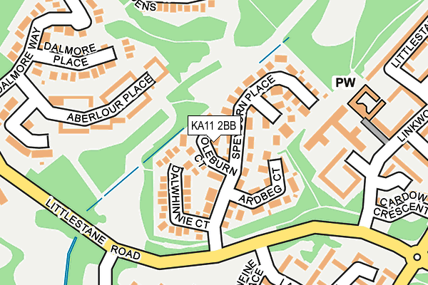 KA11 2BB map - OS OpenMap – Local (Ordnance Survey) KA11 2BB map - OS OpenMap – Local (Ordnance Survey)